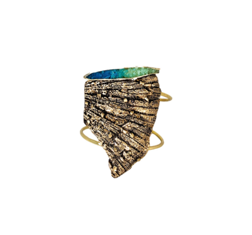 Tina Kotsoni | Handmade Bracelet Made Of Bronze With Line Of Crystals