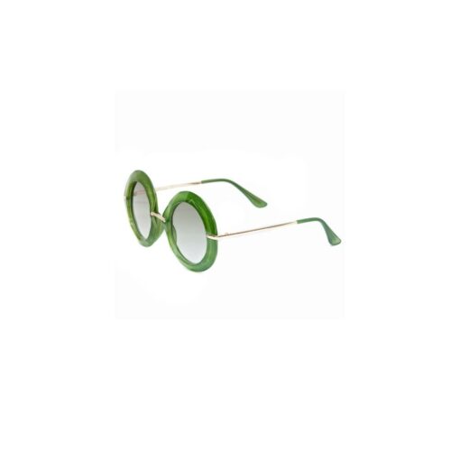 Horn-Rimmed Green Sunglasses side