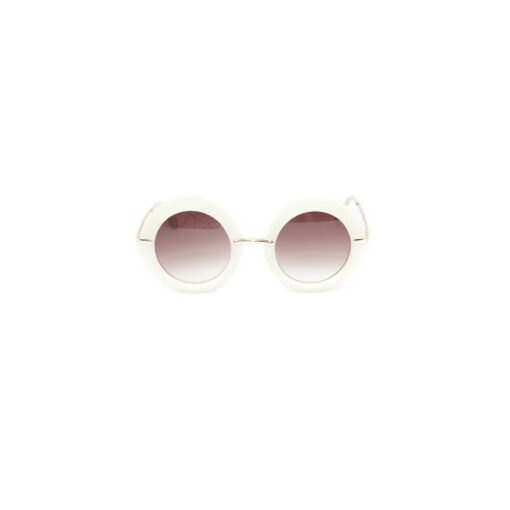 Horn-Rimmed White Sunglasses